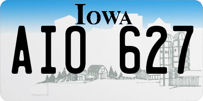 IA license plate AIO627