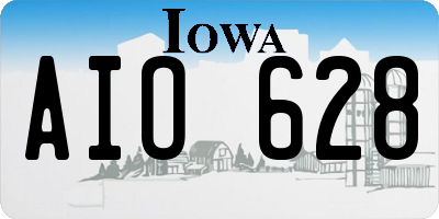 IA license plate AIO628