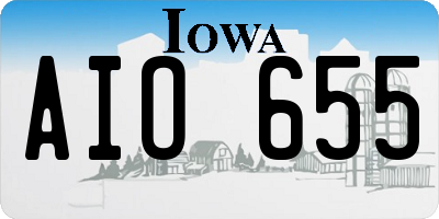 IA license plate AIO655
