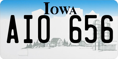 IA license plate AIO656