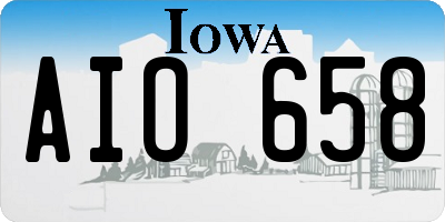 IA license plate AIO658
