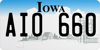 IA license plate AIO660