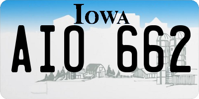 IA license plate AIO662