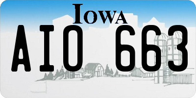 IA license plate AIO663