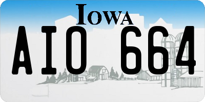 IA license plate AIO664