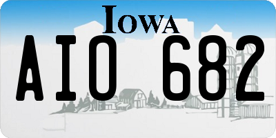 IA license plate AIO682