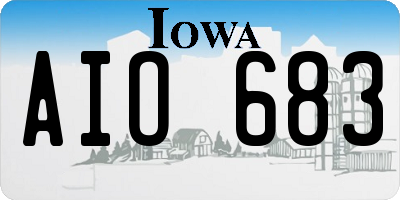 IA license plate AIO683