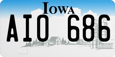 IA license plate AIO686