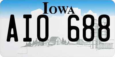 IA license plate AIO688