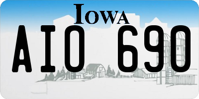 IA license plate AIO690