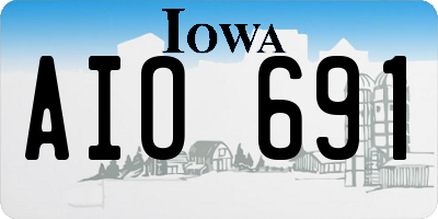 IA license plate AIO691
