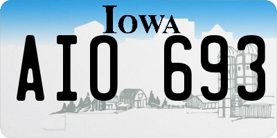 IA license plate AIO693