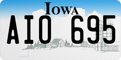 IA license plate AIO695