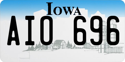 IA license plate AIO696