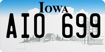 IA license plate AIO699