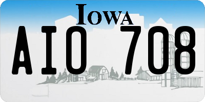 IA license plate AIO708