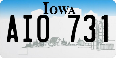 IA license plate AIO731