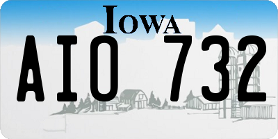 IA license plate AIO732