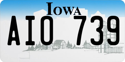 IA license plate AIO739