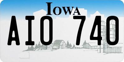 IA license plate AIO740