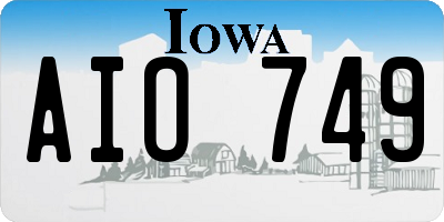 IA license plate AIO749