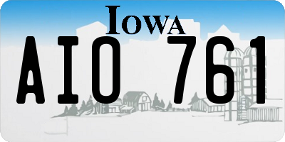 IA license plate AIO761