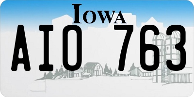 IA license plate AIO763