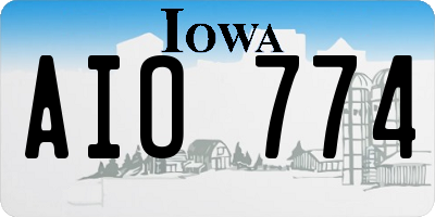 IA license plate AIO774
