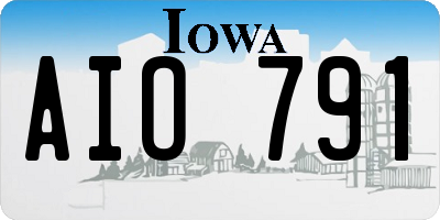 IA license plate AIO791