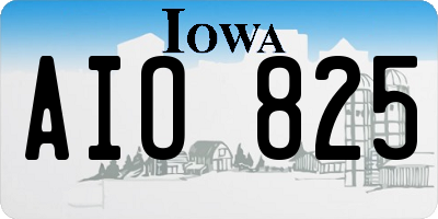 IA license plate AIO825