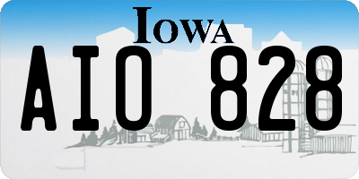 IA license plate AIO828