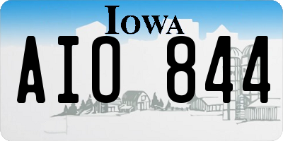 IA license plate AIO844