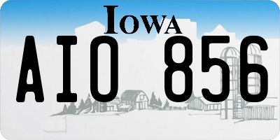 IA license plate AIO856