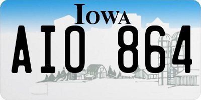 IA license plate AIO864
