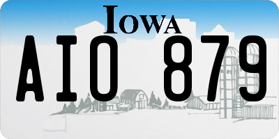 IA license plate AIO879