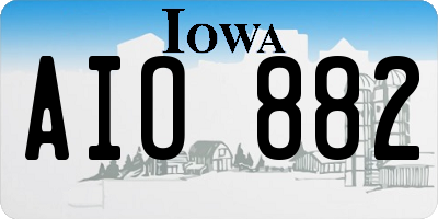 IA license plate AIO882