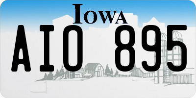 IA license plate AIO895