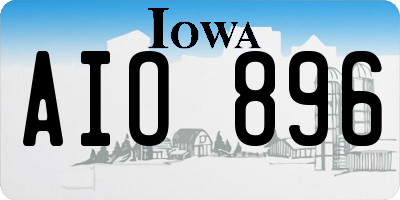 IA license plate AIO896