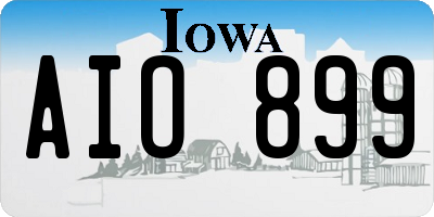 IA license plate AIO899