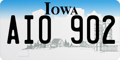 IA license plate AIO902