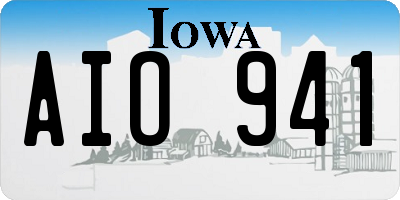 IA license plate AIO941