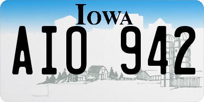 IA license plate AIO942