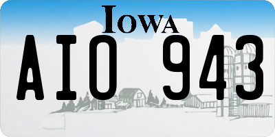 IA license plate AIO943