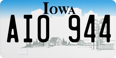 IA license plate AIO944