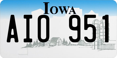 IA license plate AIO951