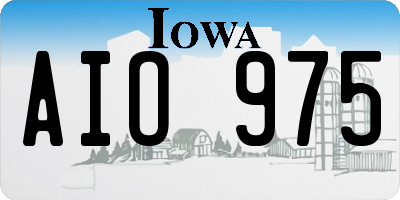 IA license plate AIO975