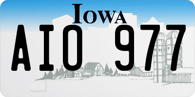 IA license plate AIO977
