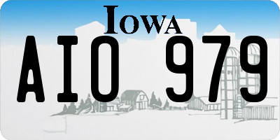 IA license plate AIO979