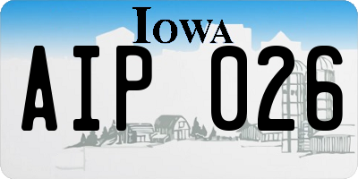 IA license plate AIP026