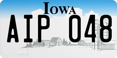 IA license plate AIP048